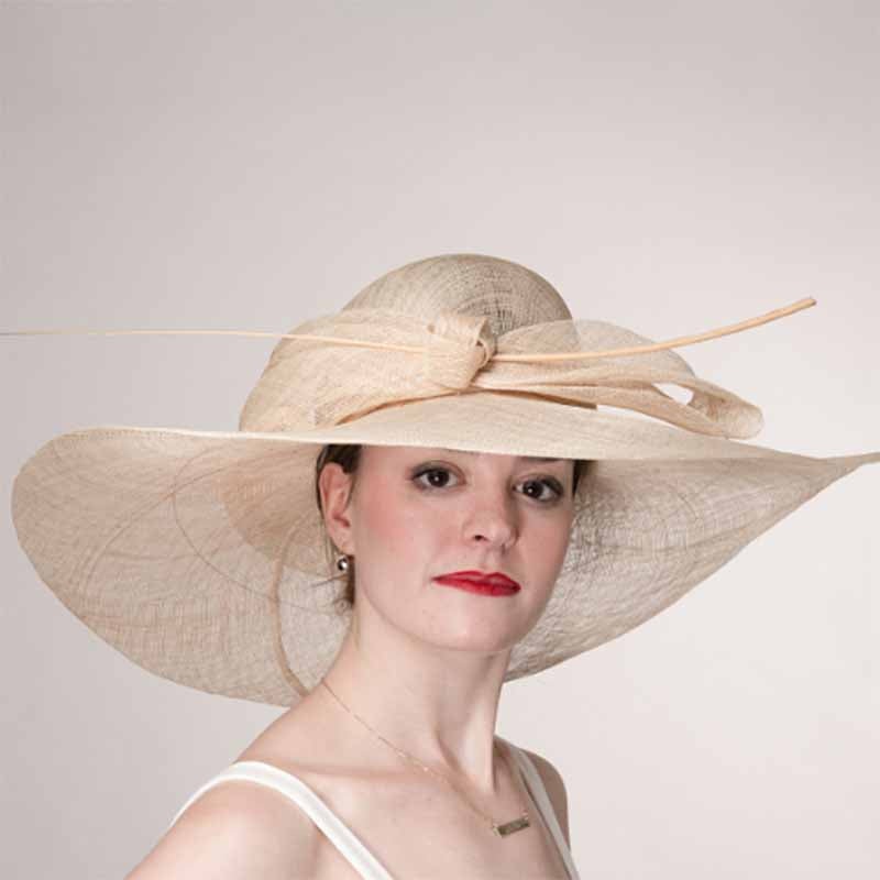 Natural Large Bow Tie Floppy Sinamay Derby Hat – KaKyCO Natural