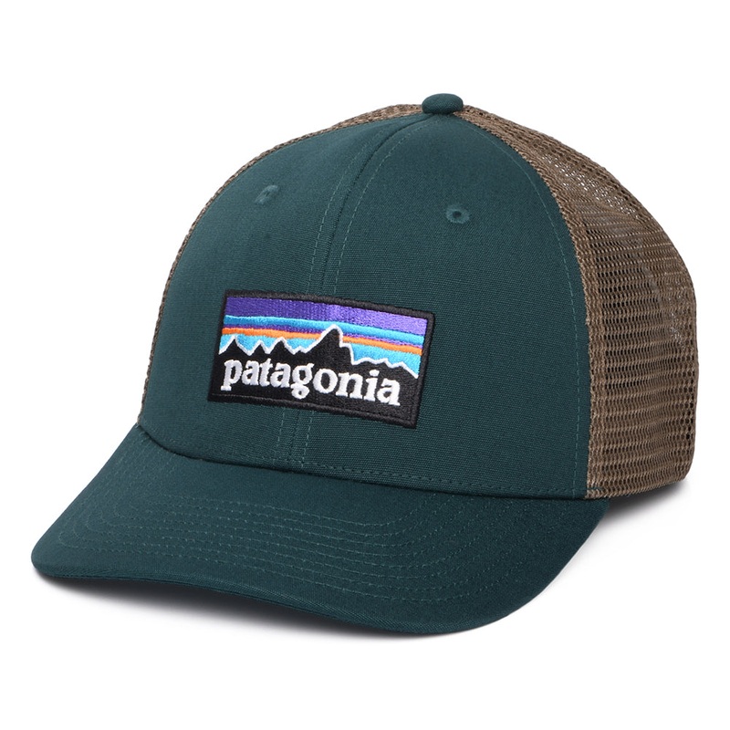 Patagonia Hats P-6 Logo Organic Cotton Trucker Cap – Dark Green Adjustable