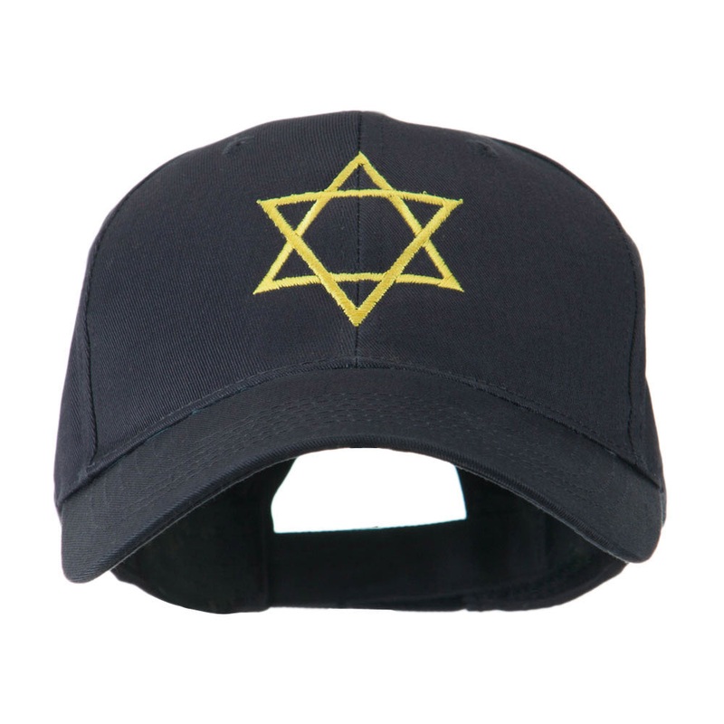 Star of David for Holiday Embroidered Cap Navy One Size