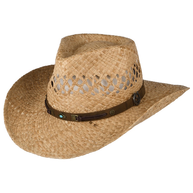 Stetson Hats Vented Raffia Cowboy Hat – Natural S