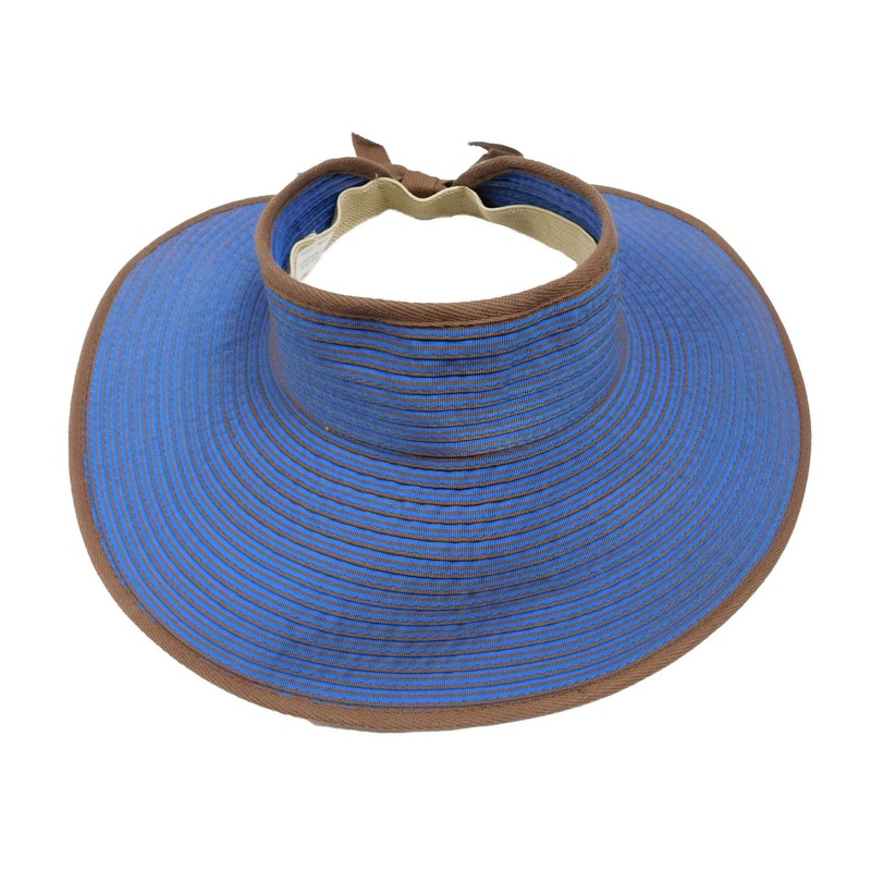 Striped Roll Up Sun Visor – Boardwalk Style Navy