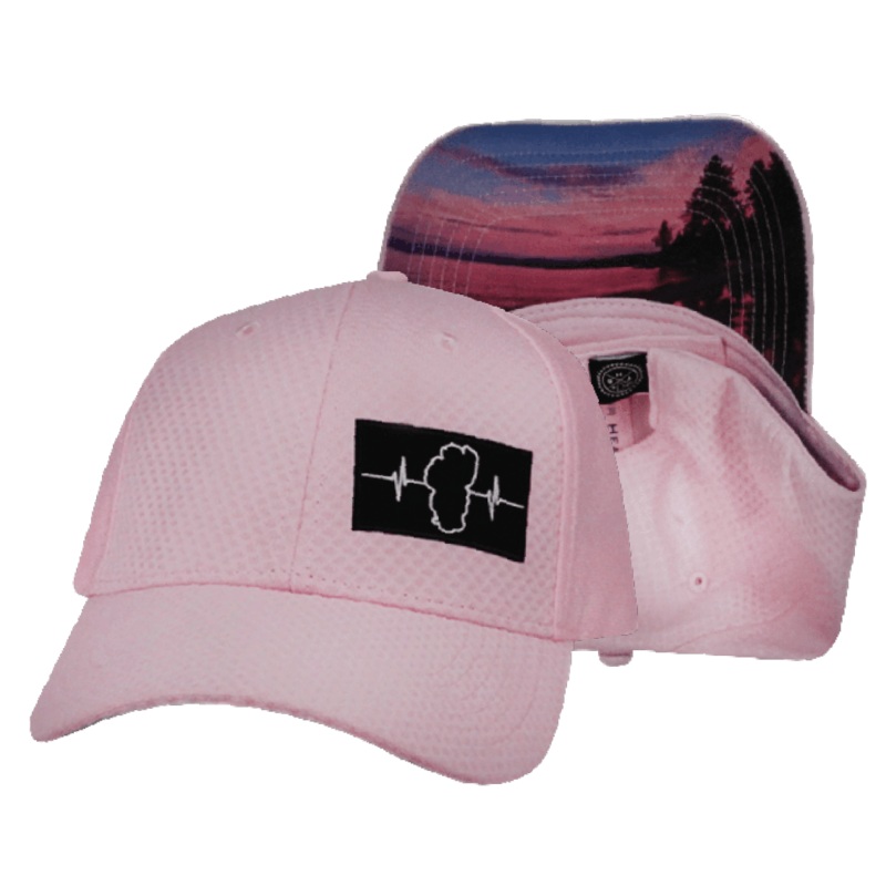 Tahoe Hat – Airmesh – Athletic Fit – Pink – Fabric Back