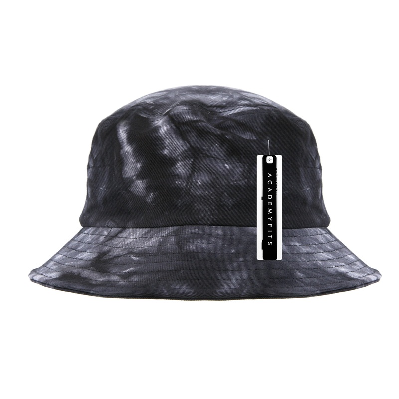 Academy Fits Dyed Tie Dye Bucket Hat 5202TD Black