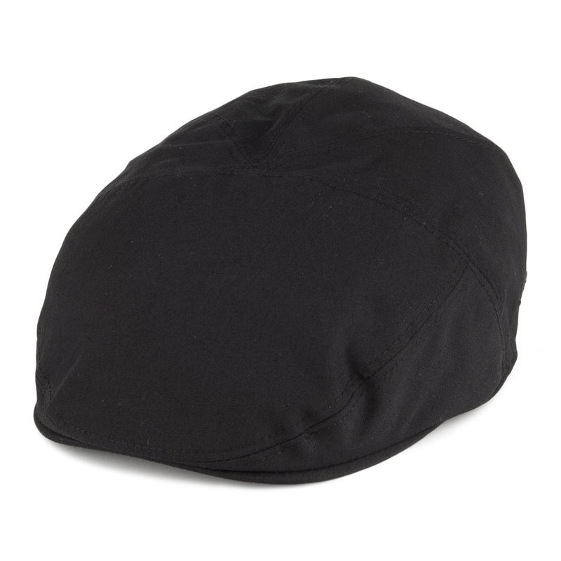 Bailey Hats Graham Showerproof Flat Cap – Black S