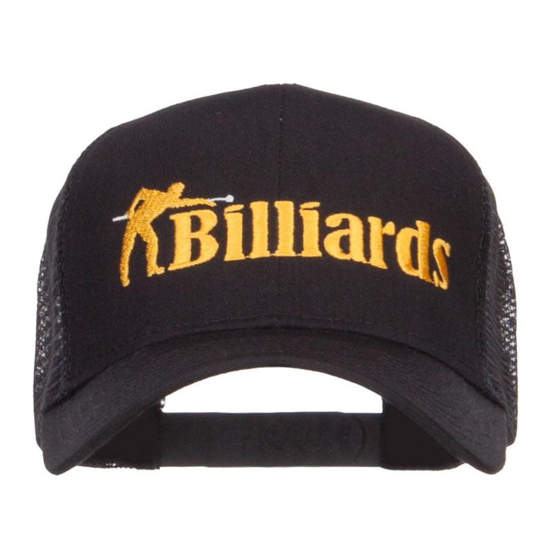 Billiards Embroidered Trucker Cap Black One Size