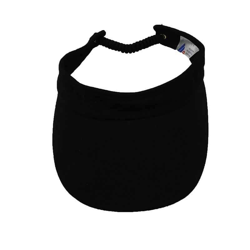 Curved Bill Cotton Sun Visor with Coil Lace Closure Black