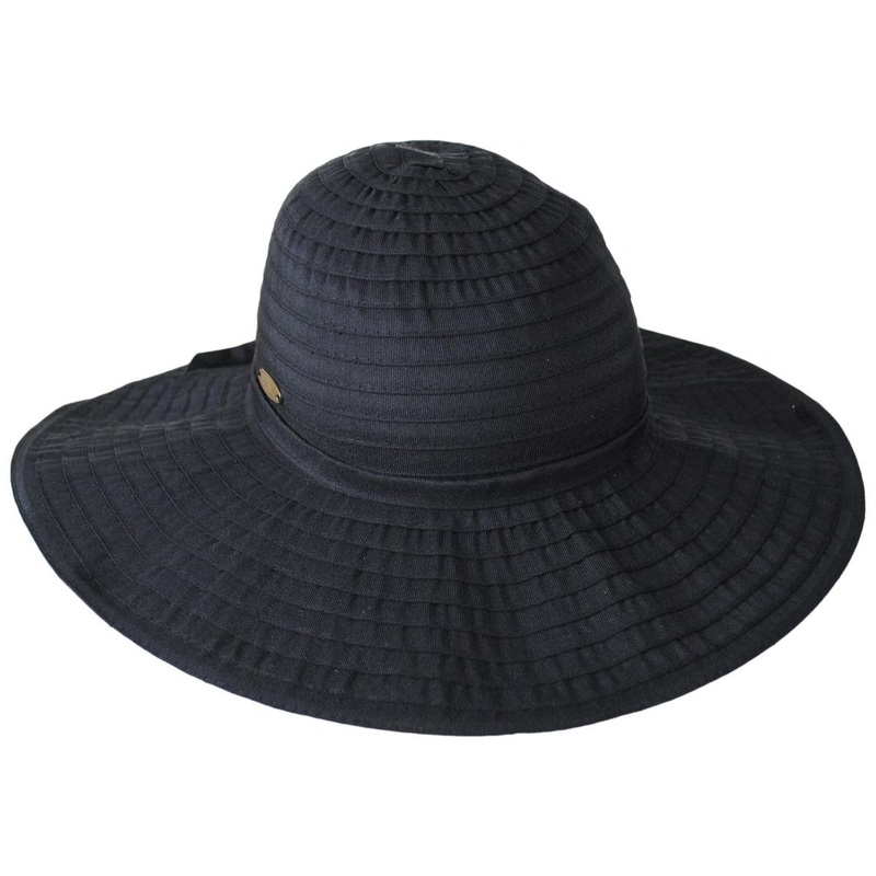 Danio Ribbon Swinger Sun Hat BLACK ONE SIZE FITS MOST