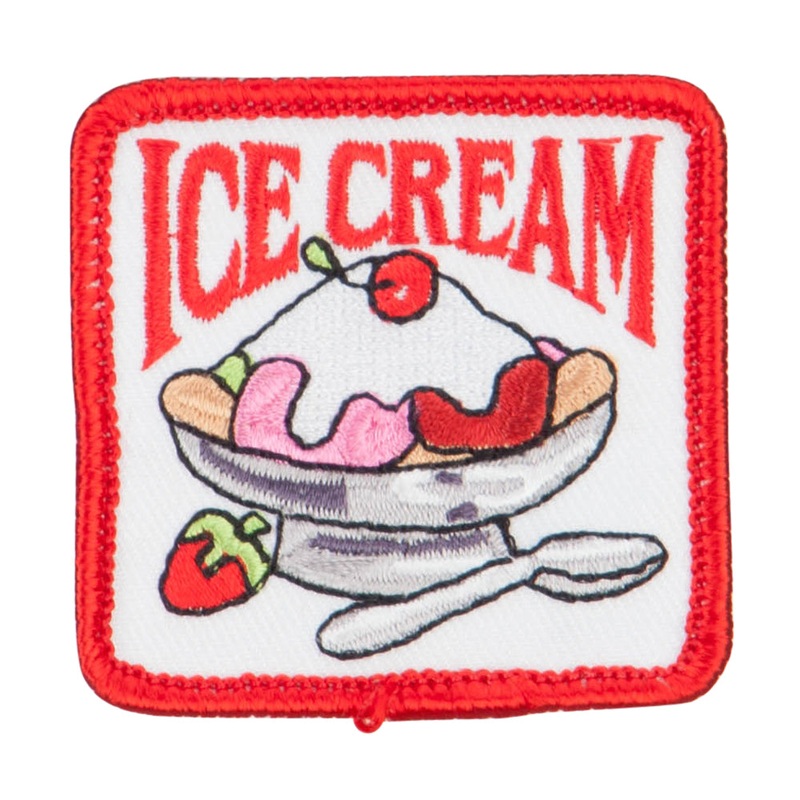Ice Cream Patches Red One Size