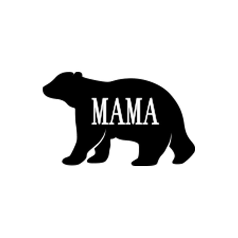 Mama Papa Grandma Grandpa Bear Heat Transfers Sticker Black Mama One Size