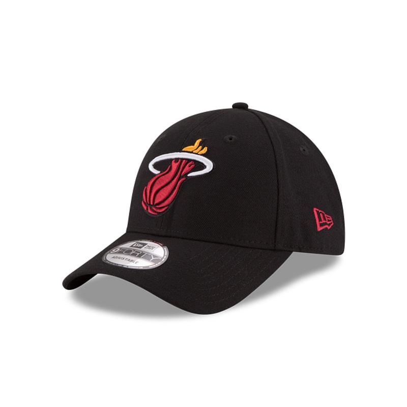Miami Heat The League Black 9FORTY Adjustable Hat One Size