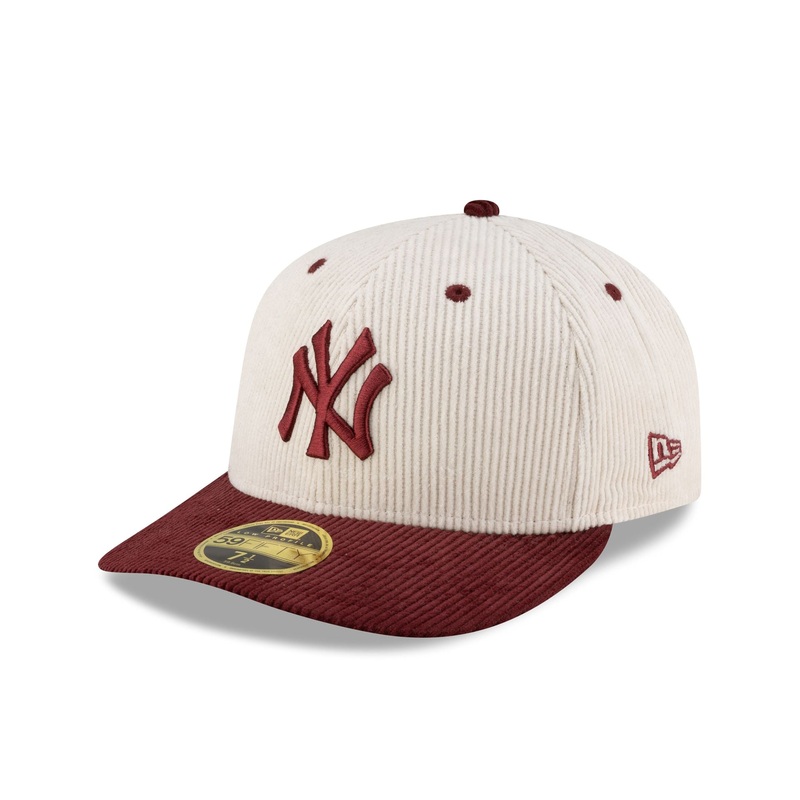 New York Yankees Cord Cream Low Profile 59FIFTY Fitted Hat 7