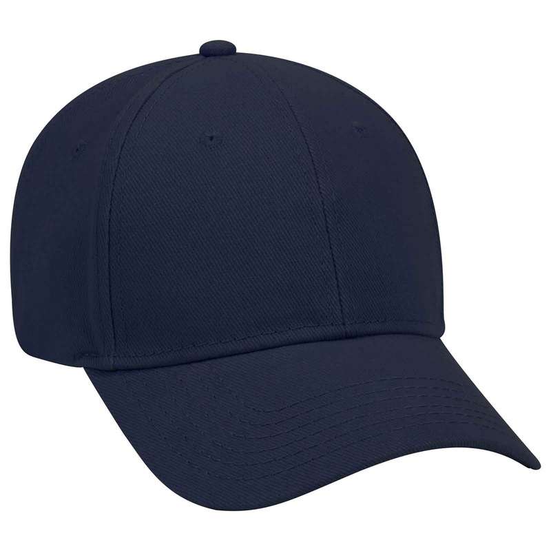 Otto 6 Panel Low Profile Baseball Cap – Brushed Bull Denim Hat – 19-004 Navy