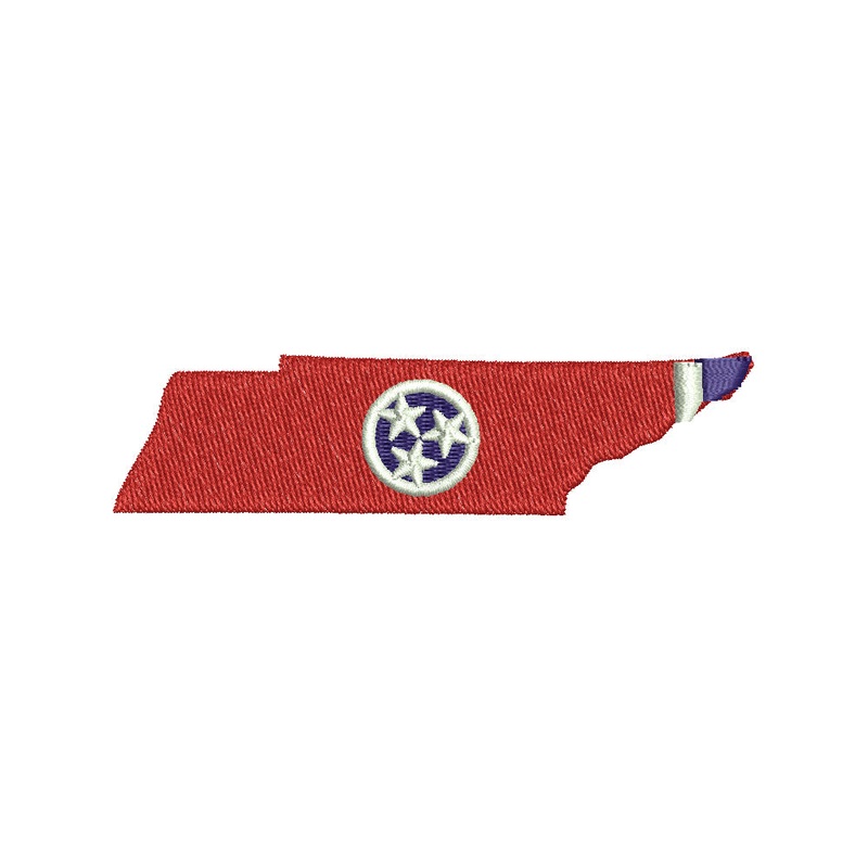 Tennessee State Flag Map Default Title One Size