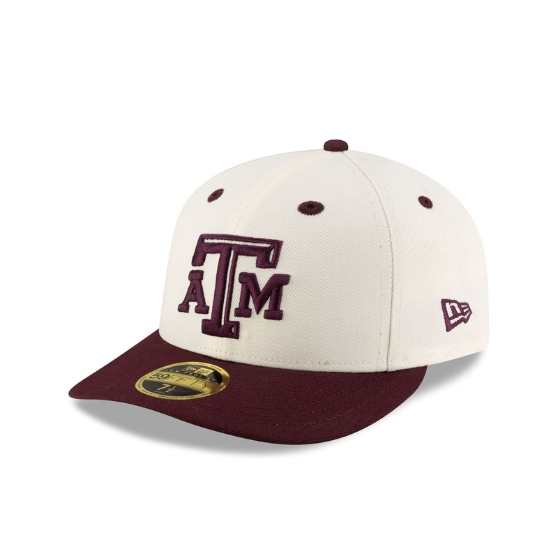 Texas A&M Aggies Chrome White Low Profile 59FIFTY Fitted Hat 7