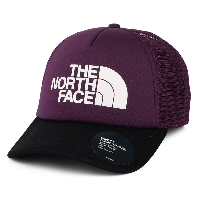 The North Face Hats TNF Logo Deep Fit Trucker Cap – Purple-Blackcurrant Adjustable