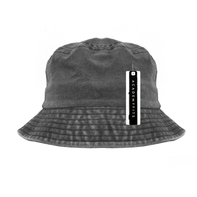 Academy Fits Stone Washed Bucket Hat 5202SW Black