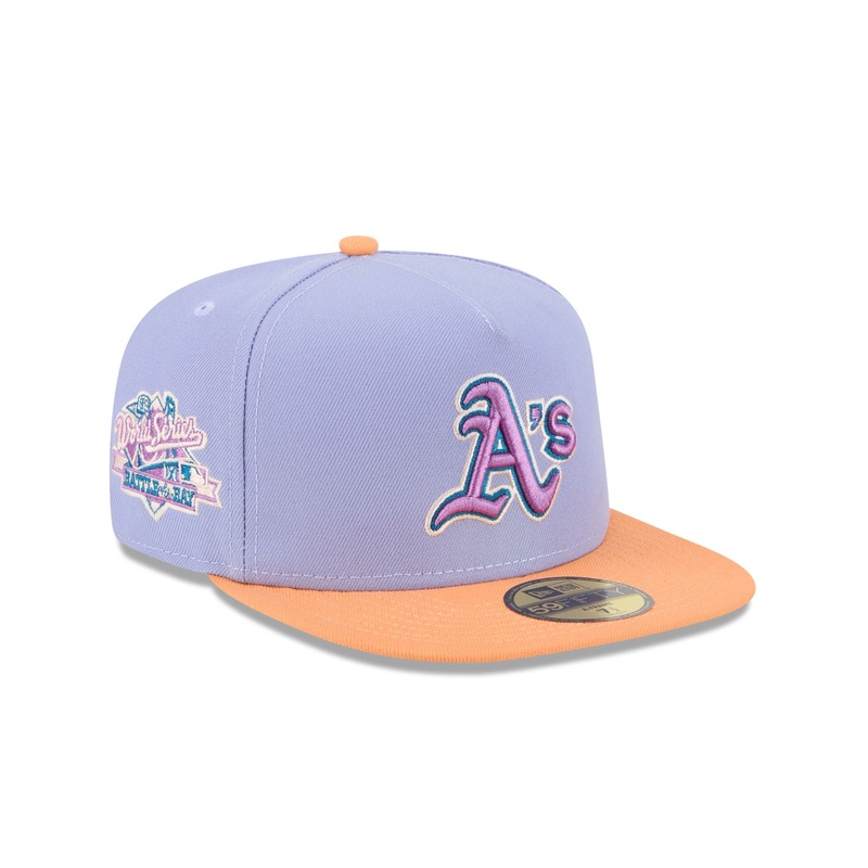 Athletics Lavender 59FIFTY A-Frame Fitted Hat 7