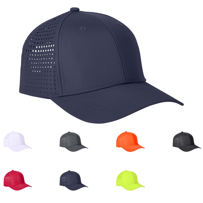 Big Accessories BA537 Performance Perforated Cap Black