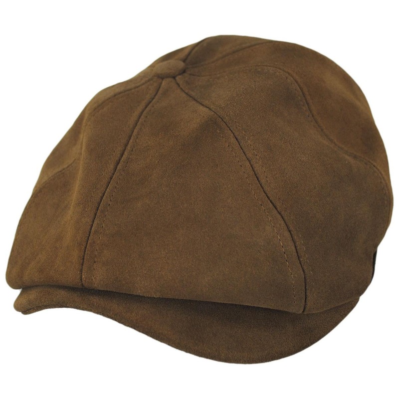 Brood Reserve Suede Leather Newsboy Cap TOFFEE SUEDE S