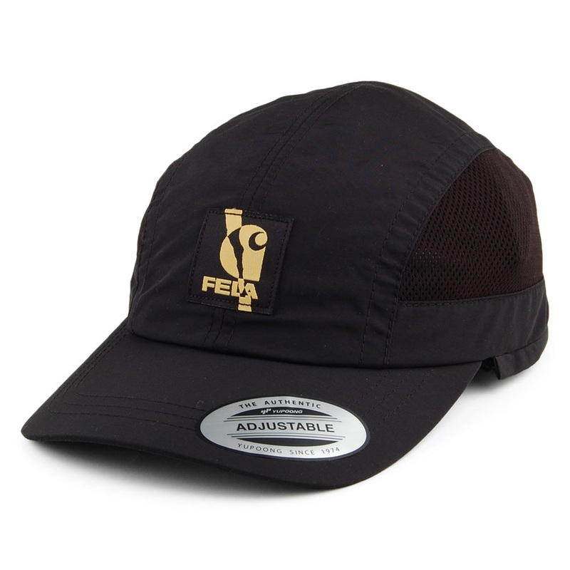 Carhartt WIP Hats Fela Kuti Neck Flap Baseball Cap – Black Adjustable