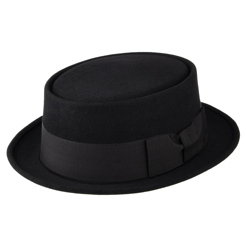 Christys Hats Monk Fur Felt Pork Pie Hat – Black 55