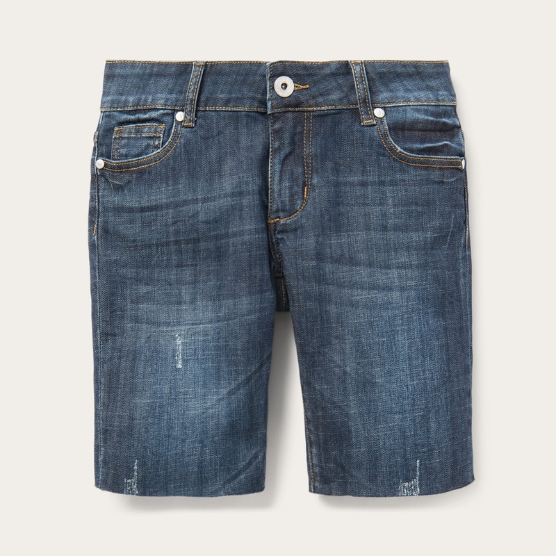Dark Wash Denim Shorts Blue 0