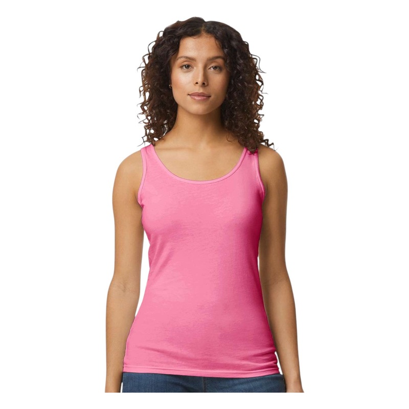 Gildan 64200L Women’s Softstyle Tank Top White S