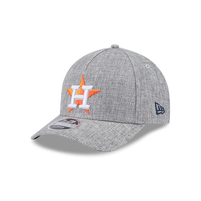Houston Astros Cotton Weave Gray 9FORTY M-Crown A-Frame Snapback Hat One Size