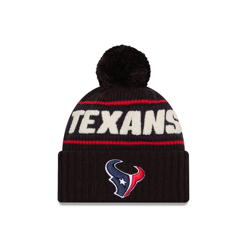 Houston Texans 2024 Cold Weather Black Pom Knit Hat One Size