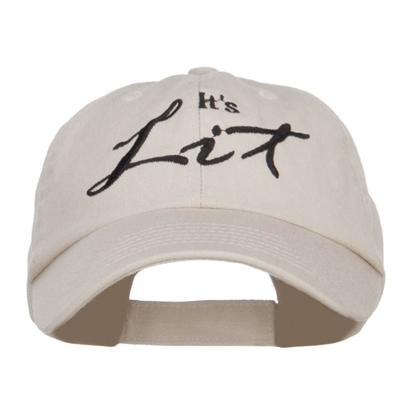 It’s Lit Embroidered Low Profile Cap Stone One Size