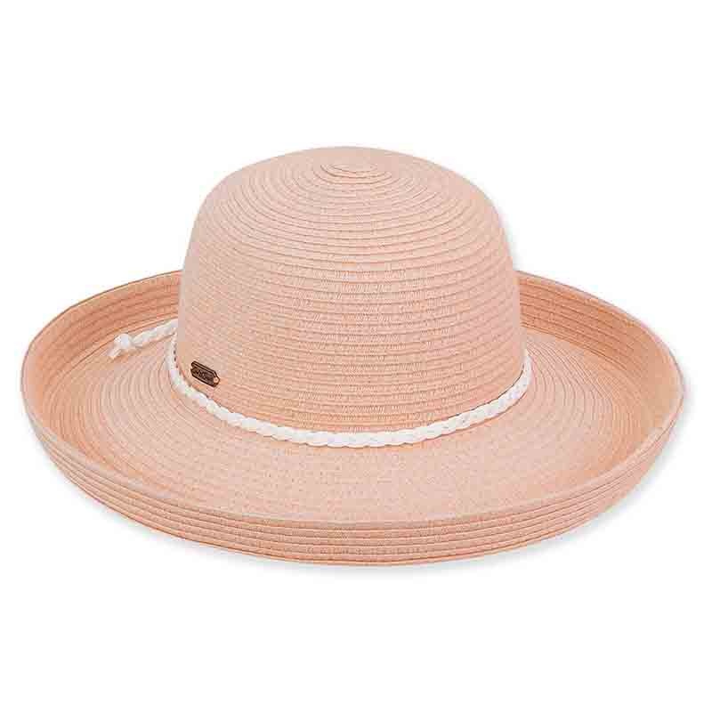 Lia Packable Up Turned Brim Sun Hat – Sun ‘N’ Sand Hats Pink Medium (57 cm)
