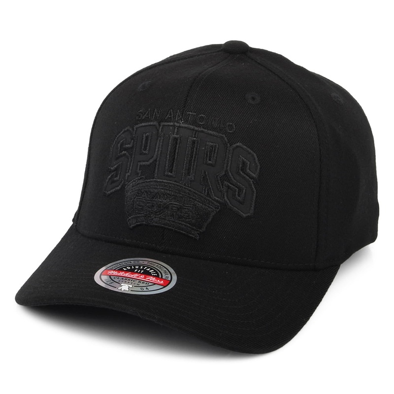 Mitchell & Ness San Antonio Spurs Snapback Cap – NBA Black Out Arch Redline – Black Adjustable