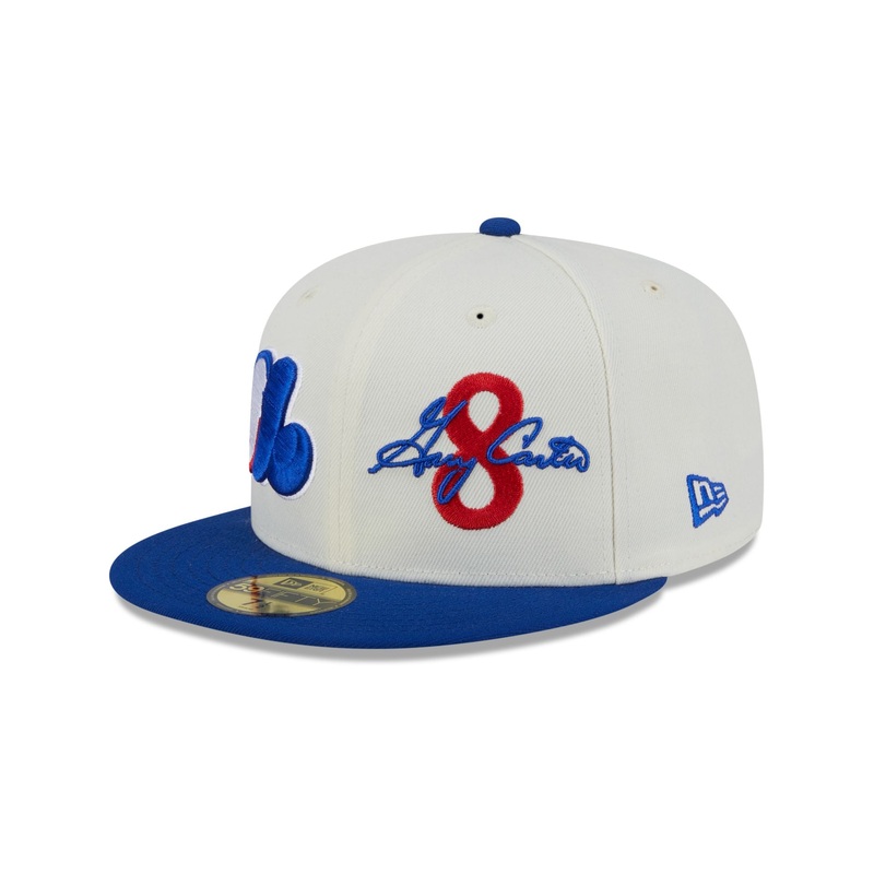 Montreal Expos Gary Carter Chrome White 59FIFTY Fitted Hat 7