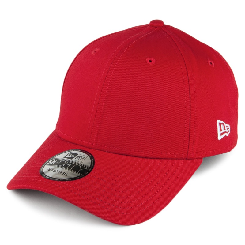 New Era 9FORTY Blank Baseball Cap – Flag Collection – Red Adjustable
