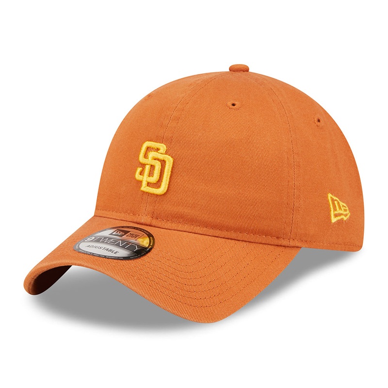 New Era 9TWENTY San Diego Padres Baseball Cap – MLB Mini Logo – Burnt Orange-Yellow Adjustable