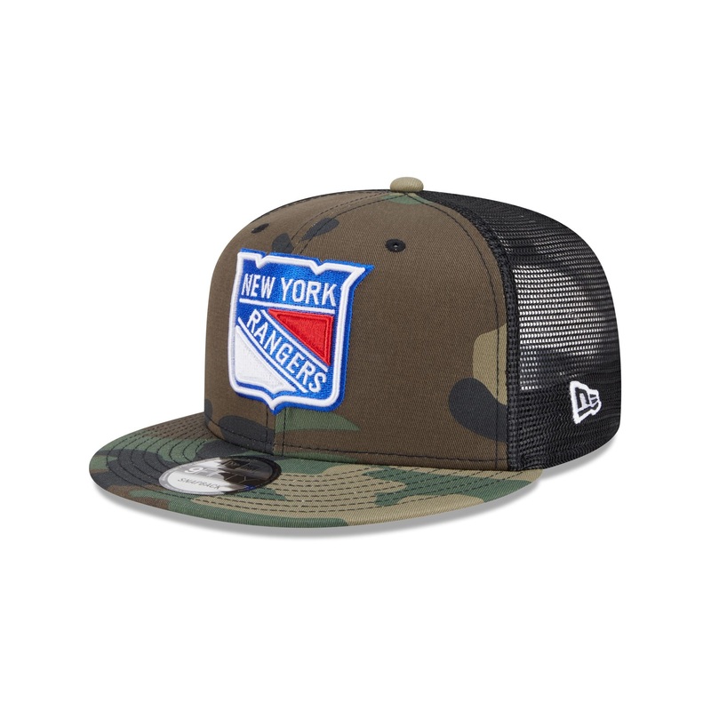 New York Rangers Camo 9FIFTY Trucker Hat One Size