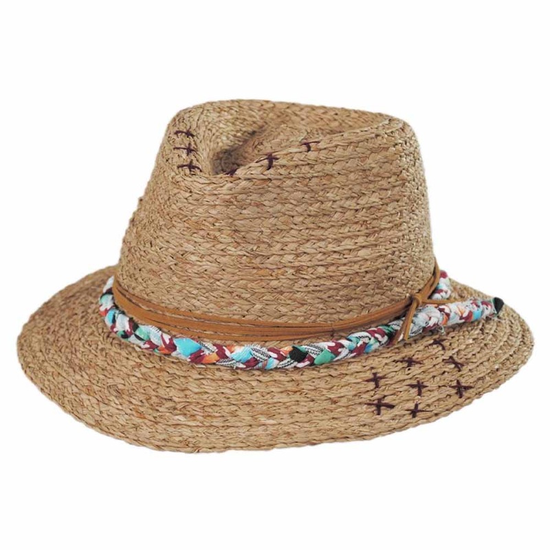 Ojai Raffia Straw Fedora Hat – Brooklyn Hat Co Tan M (57 cm)