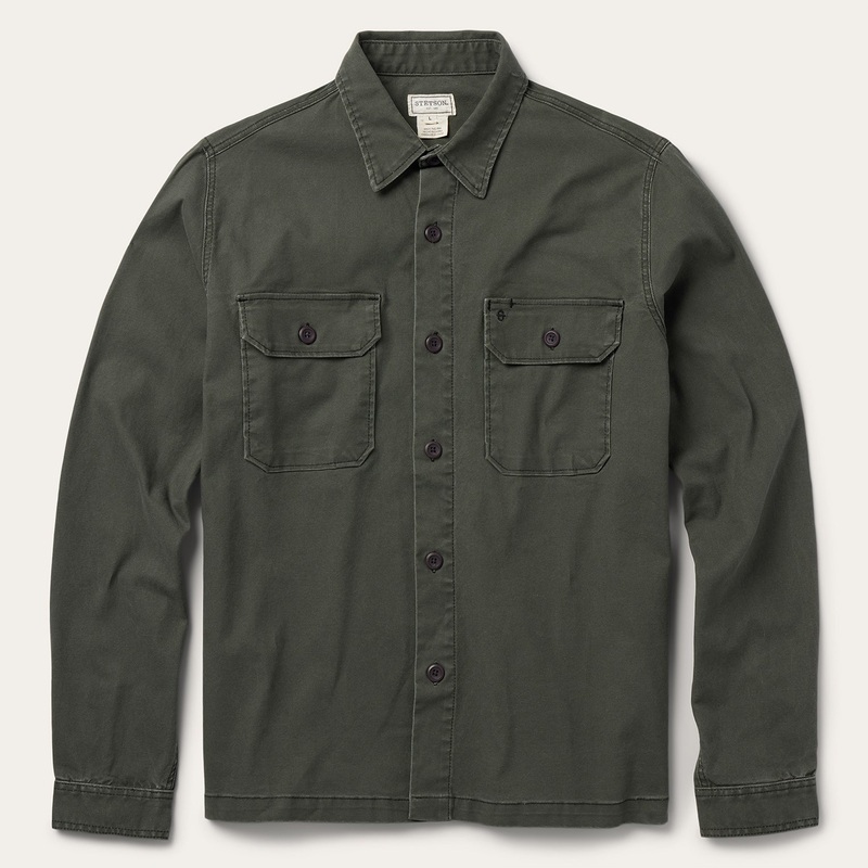 Stretch Canvas Jac-Shirt Green S