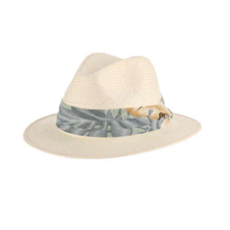 Tommy Bahama 5 BU Toyo Safari Hat with Tropical Band – Mai Tai Natural Small/Medium (57 cm)