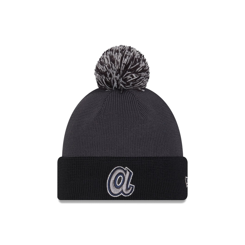 Atlanta Braves 2025 Batting Practice Pom Knit Hat One Size