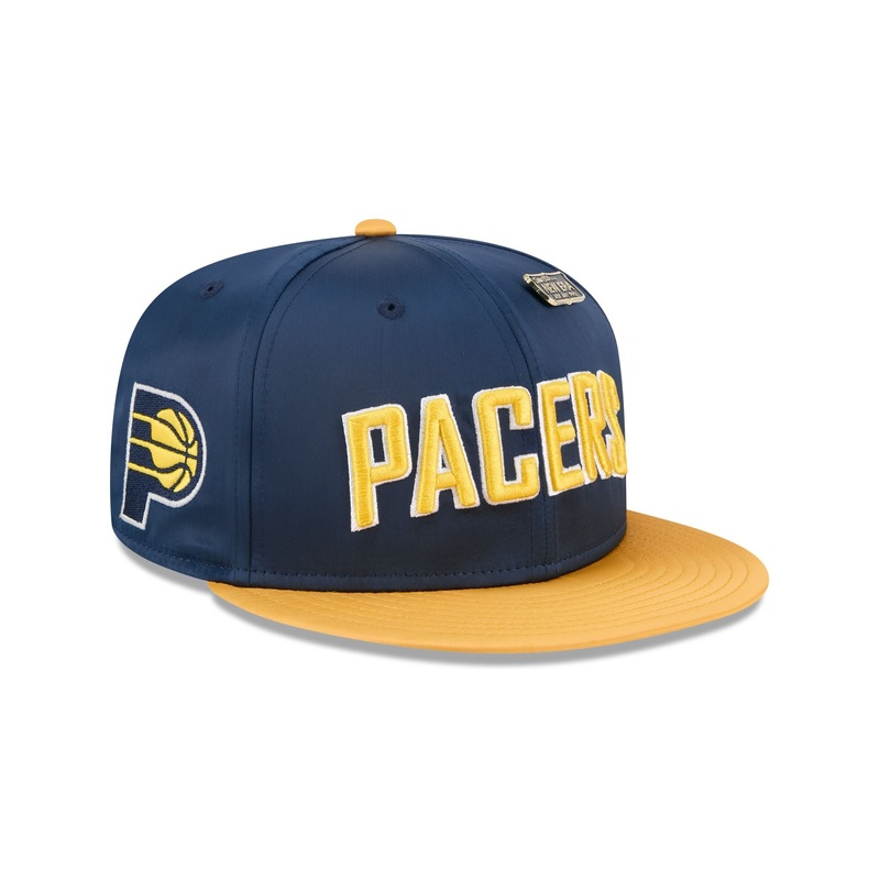 Indiana Pacers Satin Pin 9FIFTY Snapback Hat One Size