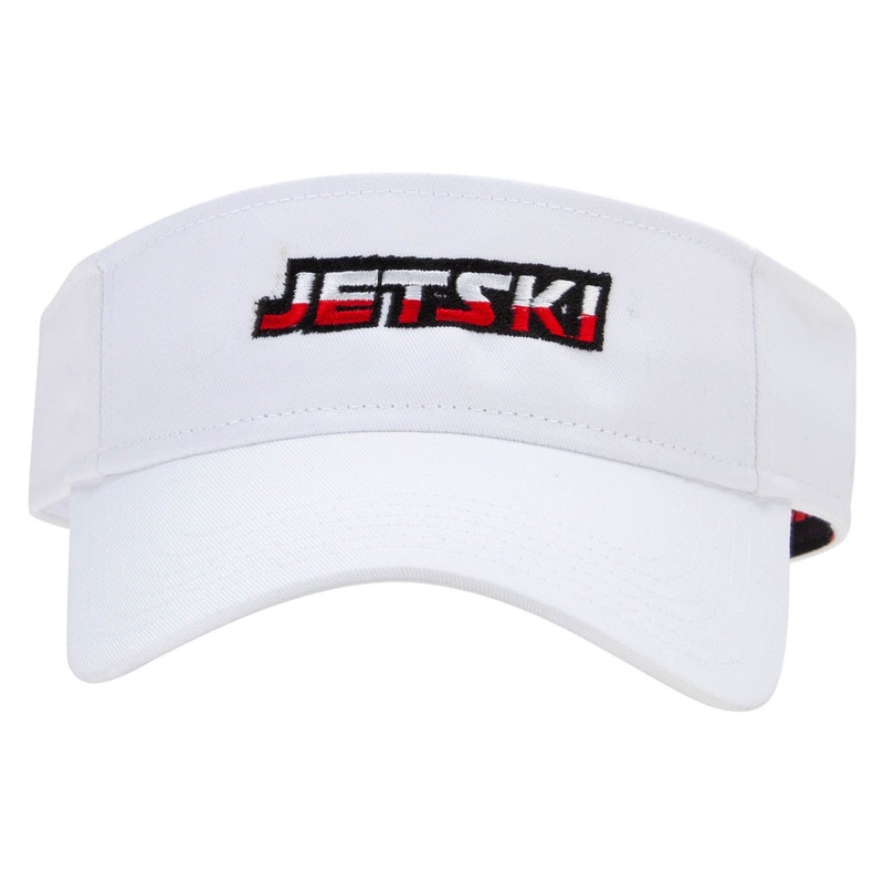 Jetski Embroidered Cotton Twill Sun Visor White One Size