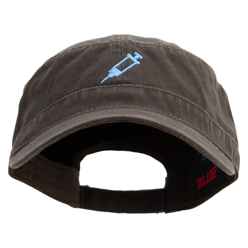 Medical Rescue Needle Embroidered Garment Washed Adjustable Army Cap Olive Green One Size