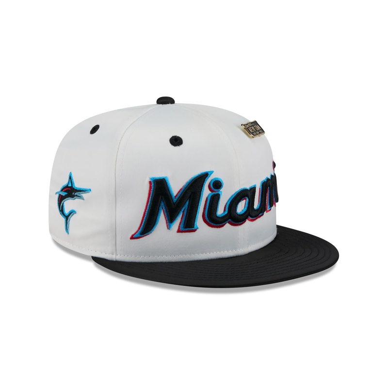 Miami Marlins Spring Satin 59FIFTY Fitted Hat 7