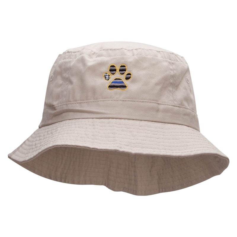 Paw Enforcement Embroidered Bucket Hat Natural One Size