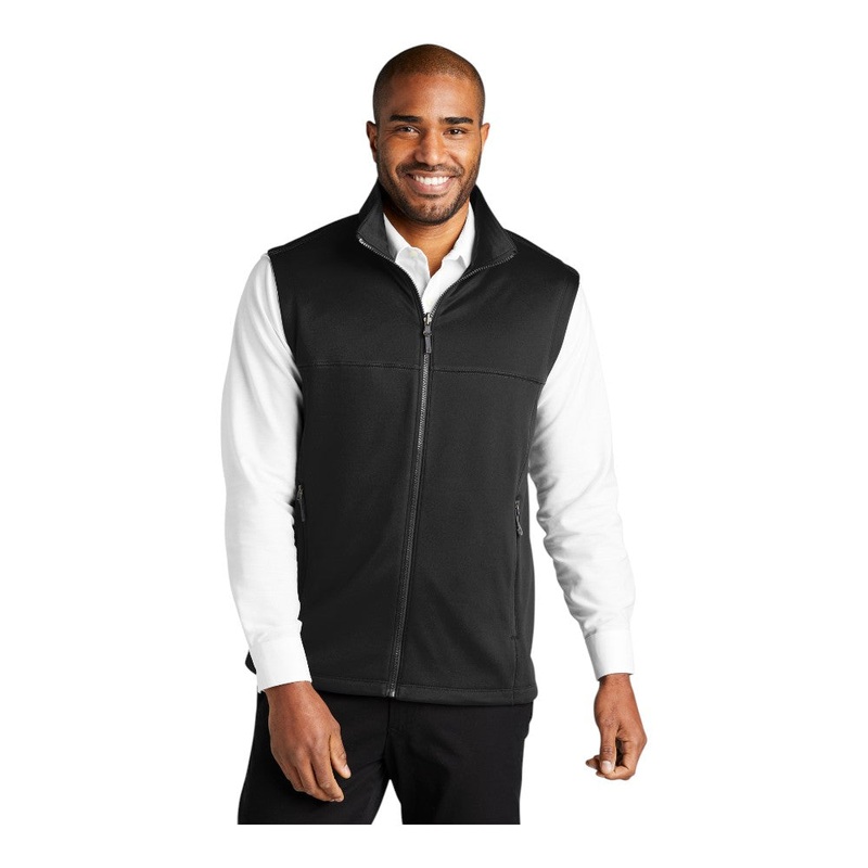Port Authority F906 Collective Smooth Fleece Vest Deep Black XS