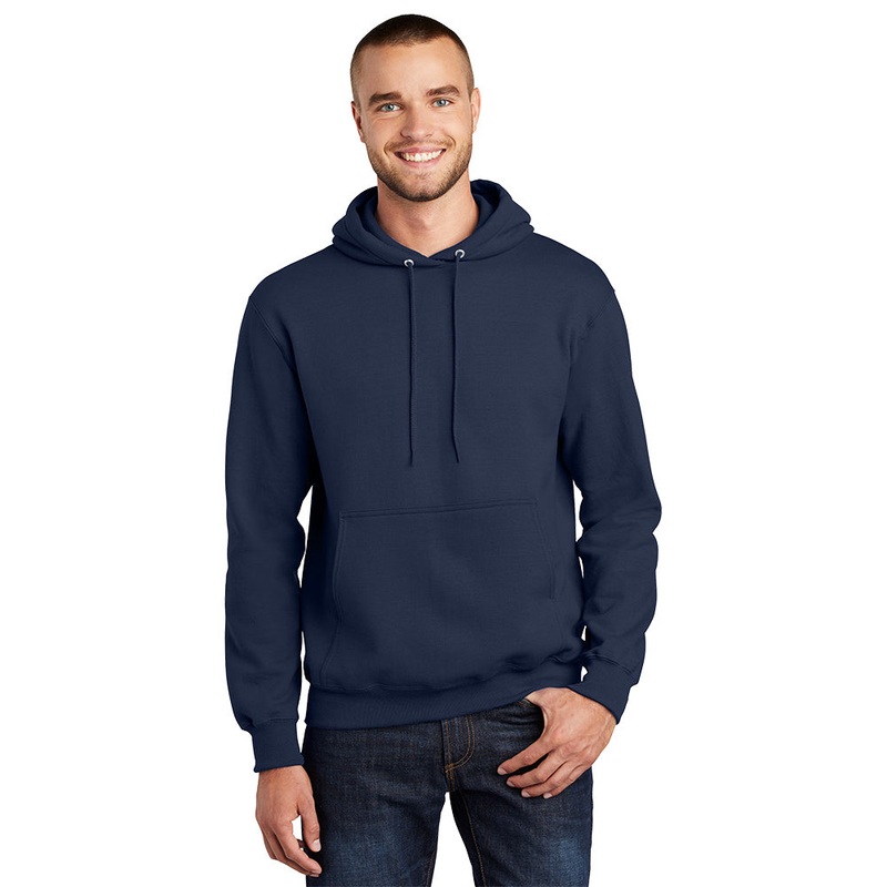 Port & Company PC90H Essential Fleece Pullover Hooded Sweatshirt – Navy Navy S