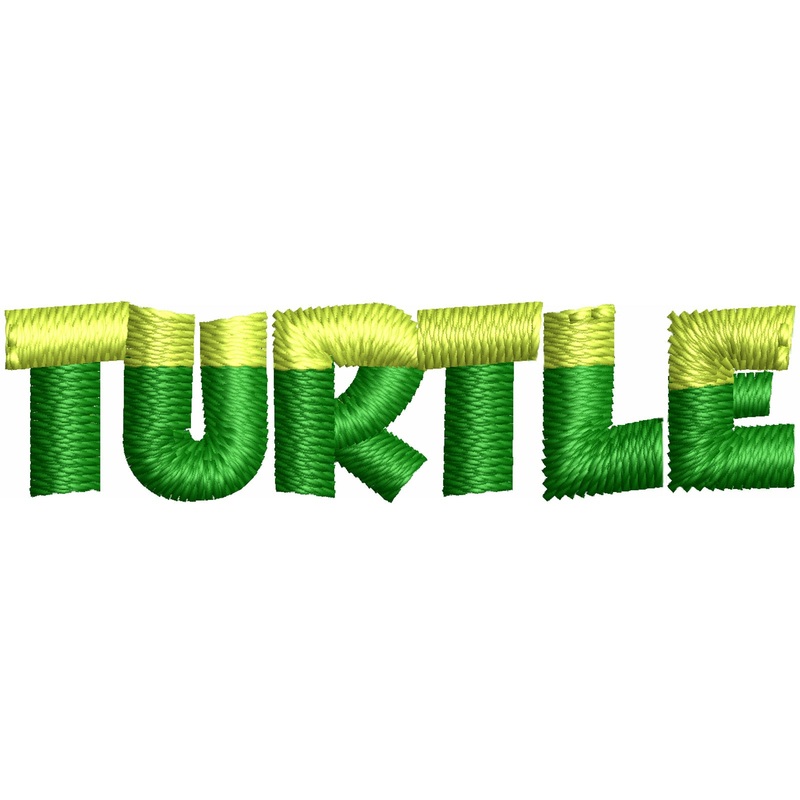 Two Tone Turtle Text Two Tone Turtle Text One Size