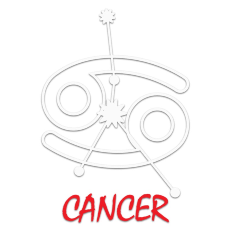 White Red Zodiac Cancer Sign Default Title One Size