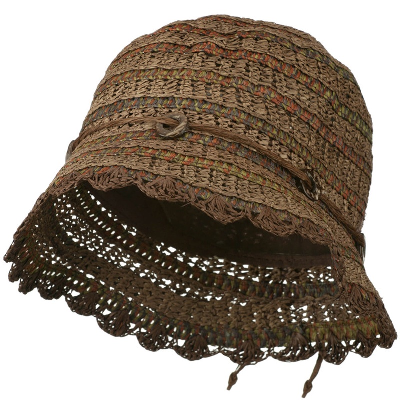 Women’s Toyo Cloche Hat with Swirl Detail Natural One Size